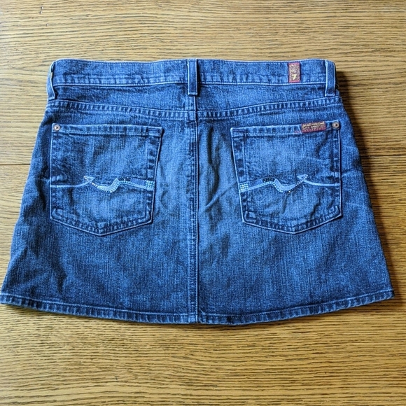 7 for All Mankind Denim Skirt sz 28 - Picture 3 of 12